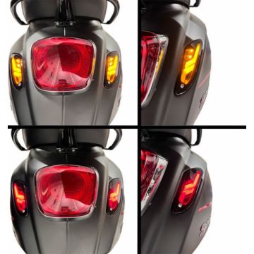 Set frecce Vespa Primavera/Sprint LED EVO 2.0 semi fumoghe/matrice posteriore DMP