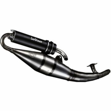 Marmitta inverso e-color Piaggio 2 tempi trasparente/carbonio Leovince tt black edition
