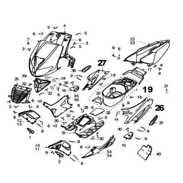 GRIGLIA DESTRA ORIGINALE - 736038BLPEU