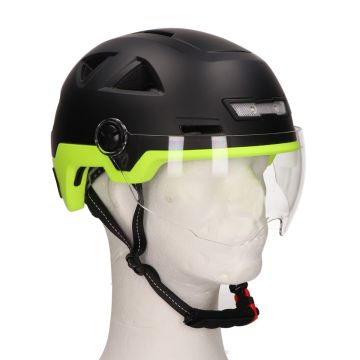 Casco Speed pedelec Vito E-light con visiera nero opaco/fluoro