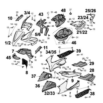 COPERCHIO RADIATORE SINISTRO ORIGINALE - 748168NPEU