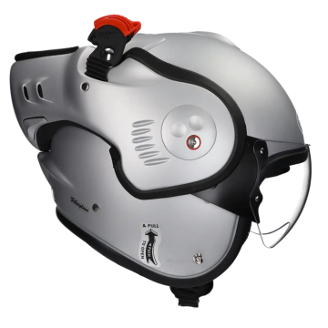 Casco con sistema ROOF Boxer Alpha Silverwhite