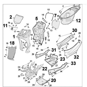 UNDERSPOILER *L* K4 NERO OPACO originale