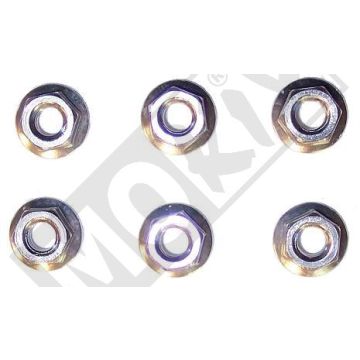 SET DADI UNI M6 ALU. 6 pezzi ARGENTO