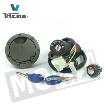 Set blocchetto di accensione con tappo serbatoio e vano portaoggetti Rieju RS1 (Evolution) 1999-2002