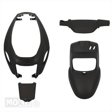 Kit Carene Yamaha BW's/MBK Booster >2012 nero opaco 8 pezzi