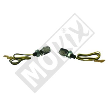 Set di luci lampeggianti micro LED nere universali