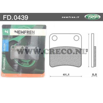 Kit pastiglie freno Newfren FD0439
