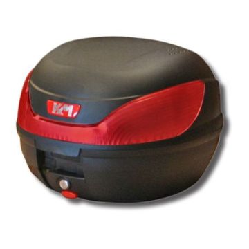 Bauletto 32 litri nero opaco con carrello universale RR KXM (riflettore rosso)