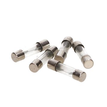 Fusibile in vetro 5 ampere 25mm lunghezza 5 pezzi Elec