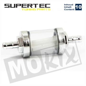 Filtro benzina in vetro/cromato 3/16 PVC (10)