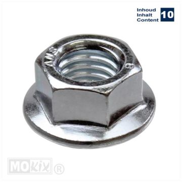 Dado flangiato M10 SW15 10 pezzi Bollard