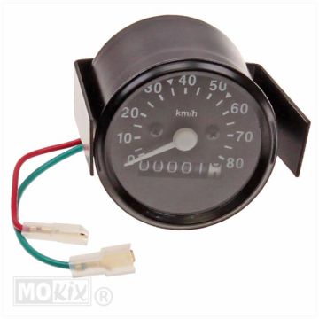 Orologio contachilometri universale rotondo 60mm 80km/h modello VDO nero Elec