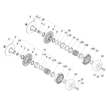 Frizione Piaggio MP3 500 LT Sport 2014-2016