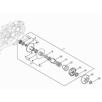 Frizione Piaggio Typhoon 50 2 tempi Euro 3 2011