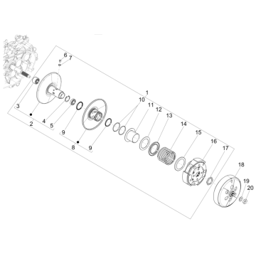 Frizione Vespa GTS 125 IE ABS Euro 4 2019