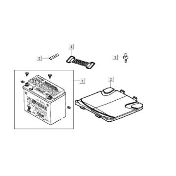 Accu Kymco Yup 50 2 tempi AC argento