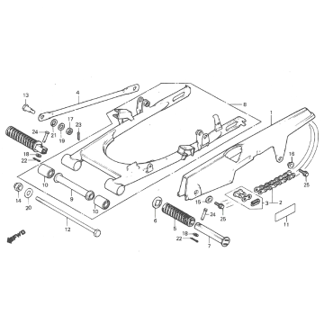 Forcellone Honda MT50