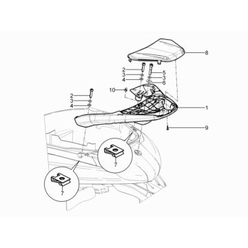 Portapacchi posteriore Piaggio Beverly 300 IE ABS Euro 4 2016-2020