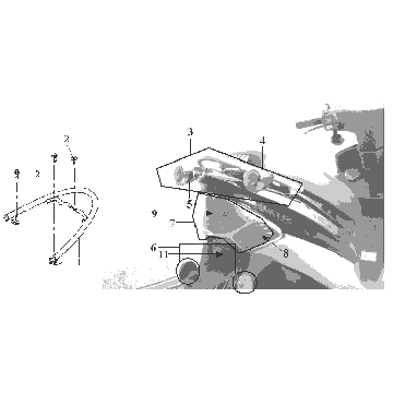 Portapacchi posteriore Sym DD50 blu