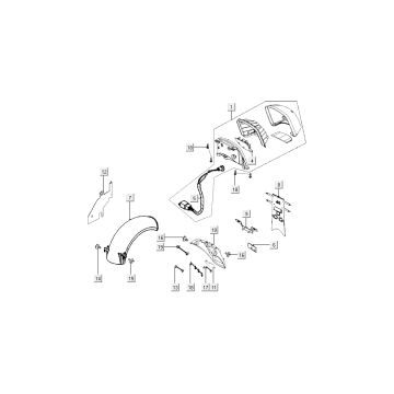 Fanale posteriore - Parafango posteriore Kymco New Sento 50i 4T AC oro
