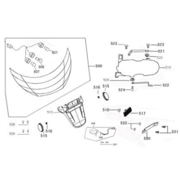 Fanale posteriore - Parafango posteriore Benzhou YY80T-18 YY50QT (-18) rosso