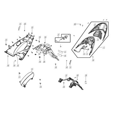 Luce posteriore - Parafango posteriore Kymco Agility City 16 200i