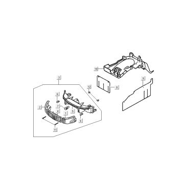 Luce posteriore - Parafango posteriore Kymco DJ 2 tempi argento