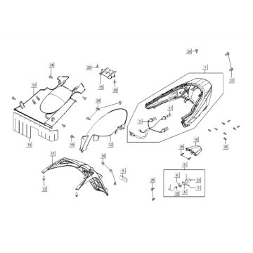 Luce posteriore - Parafango posteriore Kymco GTI 300i