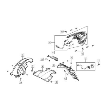 Luce Posteriore - Parafango Posteriore Kymco People One 125i