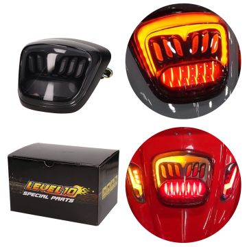 Fanale posteriore Vespa Sprint/ Primavera LED Tube fumo + bordo nero opaco Livello 10