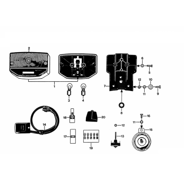 Fanale posteriore Zundapp KS 50 530-010, 011, 500