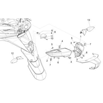 Luce posteriore - Indicatori posteriori Piaggio MP3 300 HPE/300 HPE Sport ABS Euro 5 2020-2022