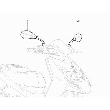 Specchietti Piaggio Typhoon 50 2 tempi Euro 3 2011