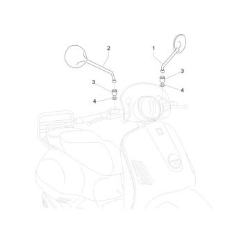 Specchietti retrovisori Vespa LXV 4 tempi 2V 25km/h