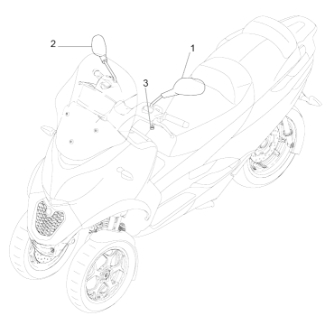 Specchietti retrovisori Piaggio MP3 350 Maxi Sport ABS Euro 4 2018-2020