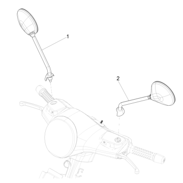Specchietti retrovisori Vespa GTS 125 IE ABS Euro 4 2019