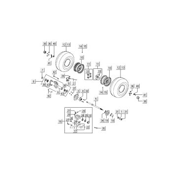 Ruote posteriori Kymco MXU 50