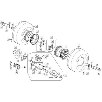 Ruote posteriori Kymco MXU 300R