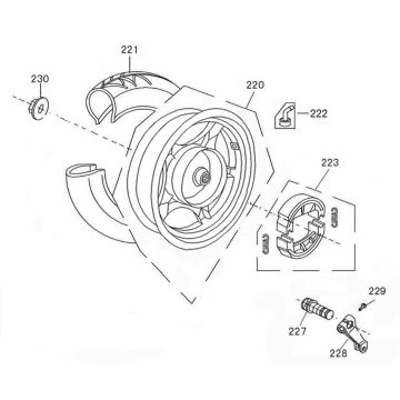 Ruota posteriore - Ganasce AGM R8