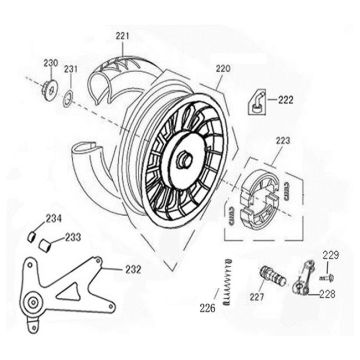 Ruota posteriore - Ganasce AGM VX50i