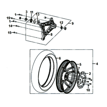 Ruota posteriore Sym Symphony ST 125I E4