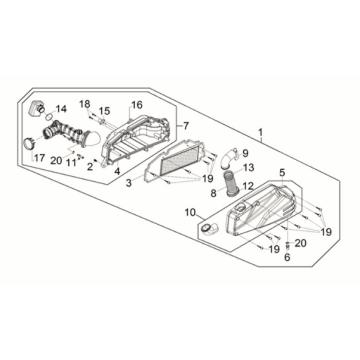 Air cleaner Sym Joymax Z 125i E5 2022