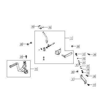 Kick starter Kymco MXU 50 2T AC