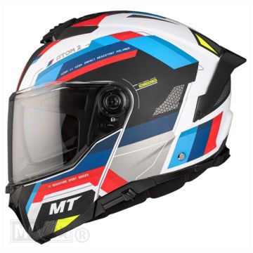 Casco integrale MT Atom 2 SV Bast blu opaco/rosso