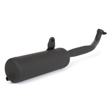 Marmitta Proma CityPower, collettore diametro 22mm Piaggio Ciao, PX, SI, Bravo nero (adatto con cavalletto centrale)