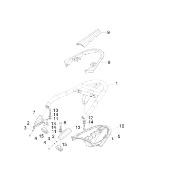 Portapacchi posteriore Piaggio Beverly 500 Euro 3 2007-2012