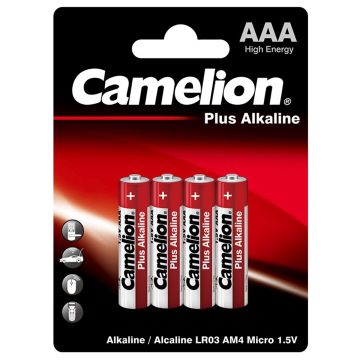 Batteria alcalina Camelion Plus AAA da 1,5 Volt 4 pezzi