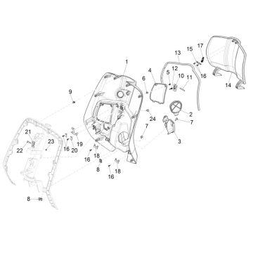Controscudo Vespa Elettrica 25km/h 2021-2023