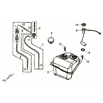 Serbatoio gas - Tank Float Sym Allo GT (WH006 S882U) bianco argento